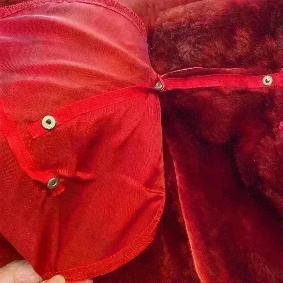 Worth red leather jacket unique buttons leather bound button holes size large - Picture 6 of 10